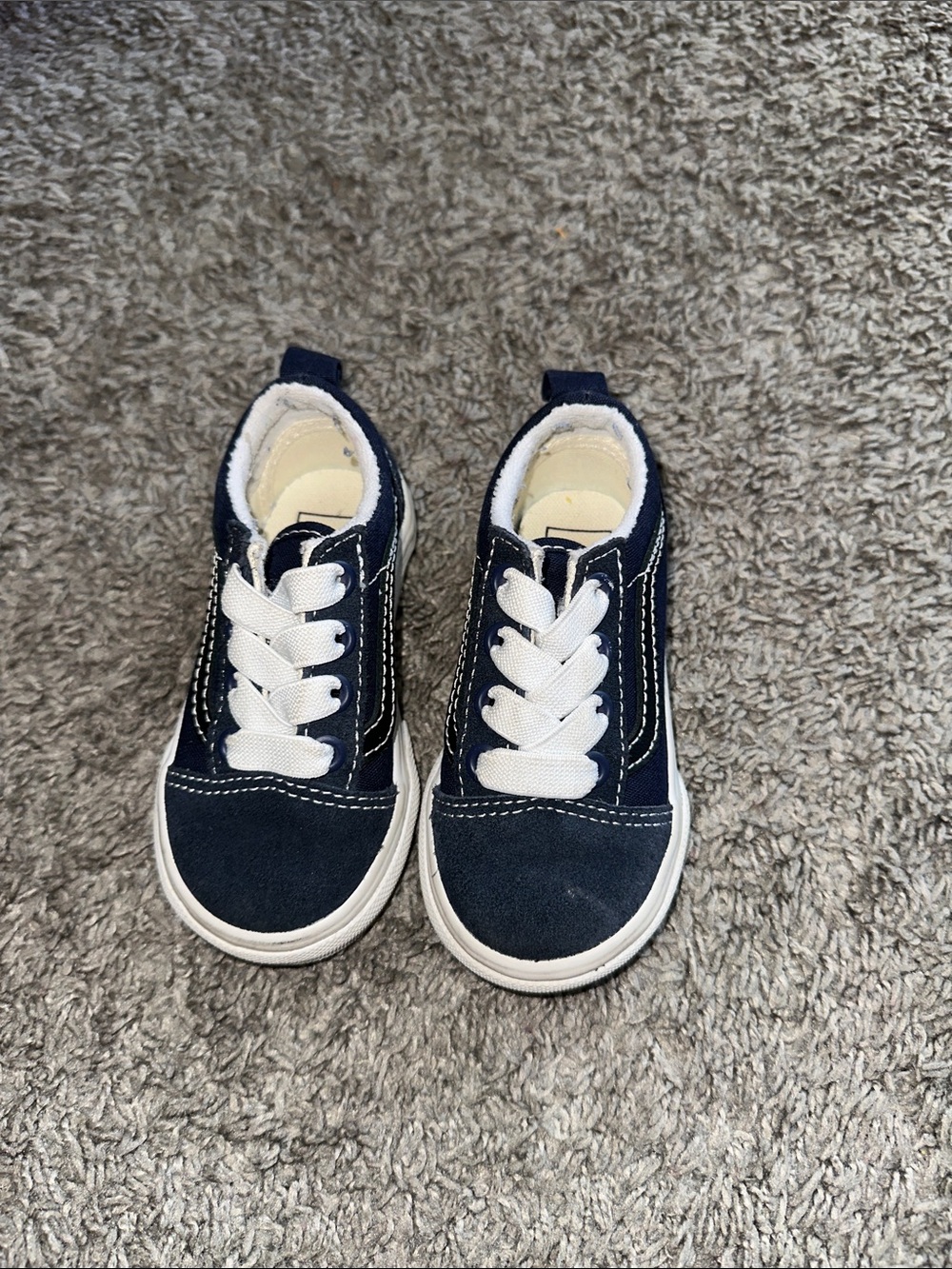 Vans - Kids Navy Canvas Lace-Up Sneakers